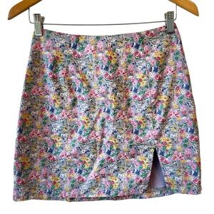 Revolve Seven Wonders Floral Lavender Mini Skirt
